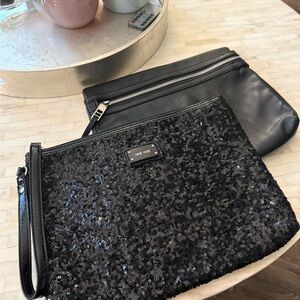 Nine West Black Sequin Clutches